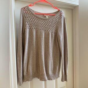 Loft sweater with criss cross detail